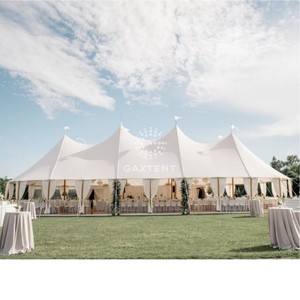 Luxury Sailcloth Tent Pole Tent For Wedding Events Translucent Canvas Marquee Tent