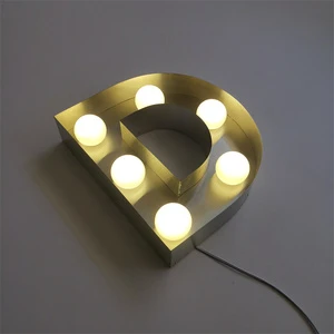 Wholesale Electronic Signs Led Illuminated Bulb Letters Light up Sign Marquee Letters Wedding Decoration Signage