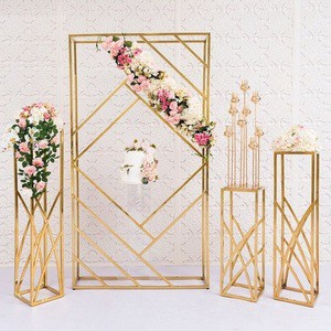 New Amazing Design Metal Flower Display Backdrop Stand Wedding & Party Supplies Handmade Wedding Arch for Sale