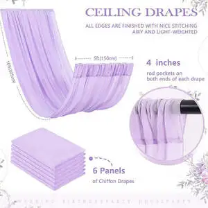 Wedding Ceiling Decoration Fabric Curtain Party Ceiling Drape Wedding Supplies Ceiling Veil