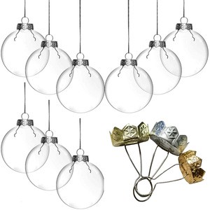 2025 Hot Selling Chinese Factories Christmas Tree Decorative Pendant Christmas Ball Hardware Hook Christmas Ball Cap