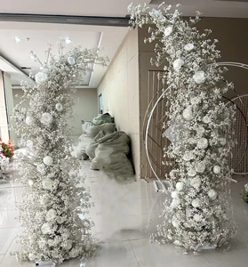 Wholesale Artificial Horn Flower Arch Backdrop Wedding Arch Flower Arrangement Red Rose Arch Flowers Decoration