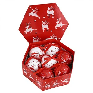 7-Piece Box Set Christmas Ornaments Painted Christmas Balls Small Gifts Tree Accessories Hanging Decorations