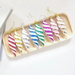 11cm Long Strip Hanging Ornament Special Shape Balls Xmas Tree Hanging New Year Gifts Christmas Decoration Indoor and Outdoor