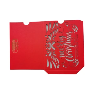 Custom Eco-Friendly Recycled Paper Chinese Wedding Invitations Bulk Wedding Invitations Elegant Design for Your Dream Wedding