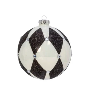 MRS High Quality 8cm Luxury Christmas Ball Flock Surface Tree Ornaments Popular Glass Holiday Decorations Hot Sale