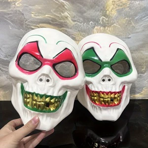 Cheap Halloween Carnival Cosplay Headgear Big Gold Teeth Mask with for Smiley Face Quirky Funny Party Ball Mask