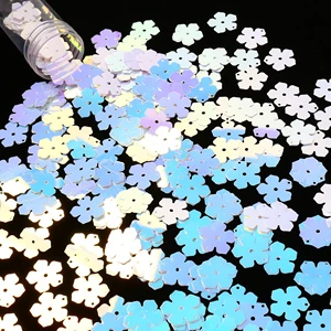 High Quality Customizable Colorful Flower PET Sequins, Floral Shape Sequin Bulk for Garment Embroidery Dress Accessories