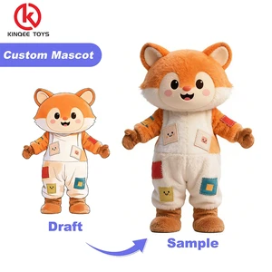 Customized Mascot Costumes Cartoon Promotion Inflatable Fox Lion Tiger Teddy Bear Monkey Panda Mascot Costume