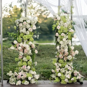 Promise Top Quality White and Green Hydrangea Wedding Backdrop Flower Arch Wedding Arch for Wedding Event Party Decoration