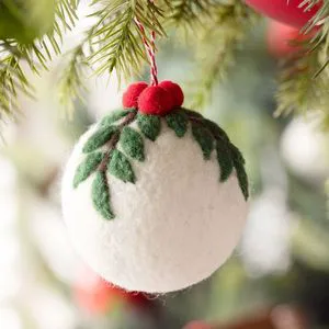 Tondex Handmade Needle Felt Wool Ball Ornament Home & Christmas Tree Hanging Decorations for Holiday Decorations