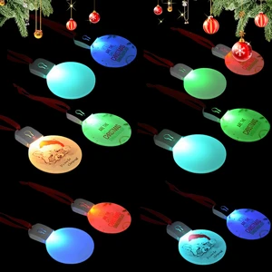 Subflo EX Model Plastic Christmas Ball Tree Ornament RGB LED Lights Battery Powered Personalized Photo Name Sublimation Design