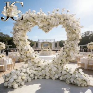 JY Hot Sale Square Silk White Romantic Arch 2m for Wedding & Party Backdrop Decoration Party Supplies