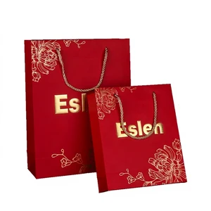 Customizable Colorful Wedding Gift Bag Romantic Printed Paper