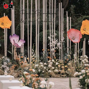 Romantic Luxurious Style Simulated Floral Pathway Signage with Customizable Color & Size for Wedding Banquet Decoration