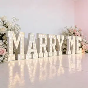 3ft Metal LED Marquee Letters | Light-Up Numbers (0-9) | Wedding & Event Decoration Signs