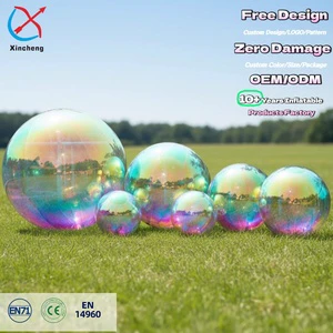 Festival Sphere Reflective Ball Inflatable Shinny Colorful Hanging Pvc Balloon Mirror Ball for Birthday