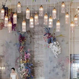 Wedding Decoration 10 Acrylic Bead Curtain Chandelier Wedding Ceiling Decoration Stage Props
