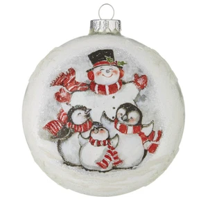 Luxury Santa on the Ball Plastic Glass Xmas Hanging Pendant Christmas Tree Decorations Ball Ornaments