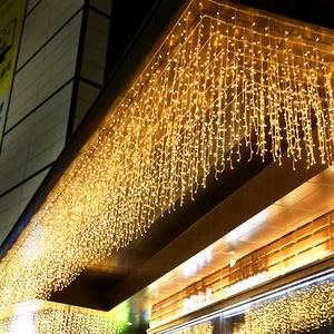 Waterproof Fairy 10M 300 LED Fairy Light String Curtain Outdoor Indoor Garland Curtains Led Icicle Light For Christmas Decor