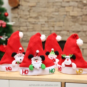 LED Light Christmas Santa Hats-3 Lighting Modes Eco-friendly Cotton Custom Logo Battery Powered Outdoor Use Graduation Ramadan