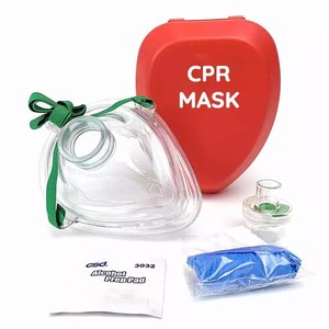 High Quality Hospital Supply First Aid CPR Breathing Face Mask With One-way Valve CPR Mask