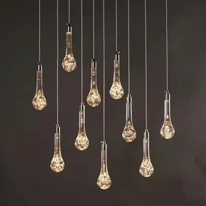 Wedding Ceiling Ten-head Water Drop Chandelier Acrylic Lighting Wedding Layout Stage Ornaments Interior Decoration Lights