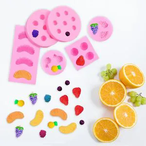6-Piece Fruit Fondant Molds-Silicone 3D Custom Products Shapes Hand Wash Only Cake Decorating