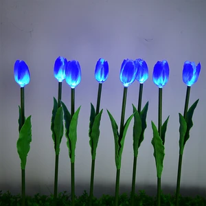 High Brightness Height Customizable DC24V 0.5W IP65 Outdoor Artificial Tulip Flower Lamp Christmas Wedding Decorations