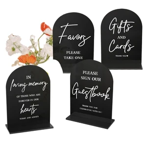 Clear Acrylic Wedding Table Signs for Reception Centerpiece Event Decor Durable Eco-Friendly Custom Logo Wholesale