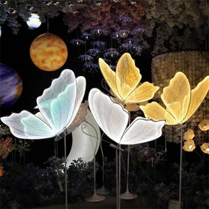 Wholesale Wedding Butterfly Floor Lamp Butterflies Decoration Hanging Romantic Butterfly Lighting for Party Backdrop Decoration