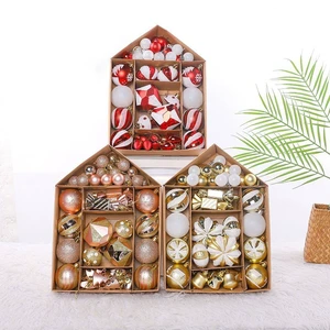 Hot Selling Custom Christmas Tree Hanging Ball Ornaments Hanging Decorations Shatterproof Christmas Balls Set