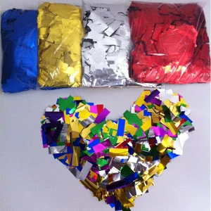 Wedding Party 5*2cm Metallic PET PVC Shredded Confetti Paper for Confetti Machine