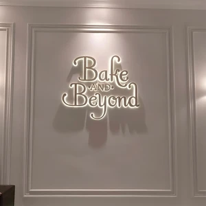 Luxury Custom Metal Cut Acrylic Letters Logo Signage LED Business Name Signs for Nail Salon