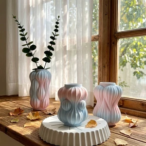 High Quality Food Grade Silicone Vase Mold Durable DIY Dried Flower Vase Mould for Cake Decor Plaster Cement Home Decoration