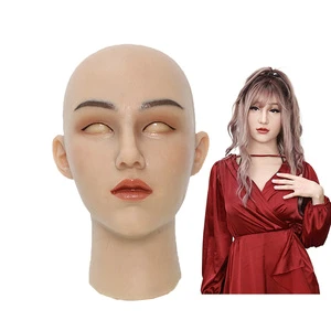 Masque Realistic Silicone Head Party Masks Full Head Mask With Delicate Makeup for Crossdresser Cosplay Crossdress