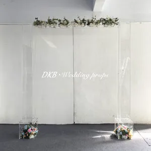 Factory Custom Wholesale Wedding Acrylic Transparent Arch Wedding Acrylic Arch Backdrop Decoration