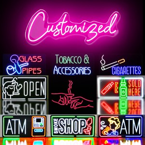 Custom Shop Open Logo Letter Illuminated Light Advertising Acrylic Backlit Board Sign Business Bar Store Rgb Led Neon Flex