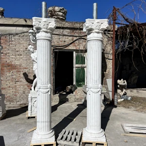 Natural Marble Roman Column Pillar Design For Home Decoration Wedding Outdoor Stone Garden Architecture