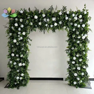 Factory Custom Artificial Horn Arch Flower Rose Wedding Backdrop for Wedding Events Decor