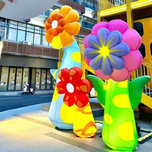 Large Colorful Custom Inflatable PVC Cartoon Theme Dancer Balloon Waterproof Weather Resistant 8-10ft Electric Air Advertising