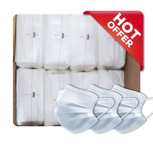 Universal White 3 Ply Disposable Face Mask 65 Pieces Per Pack BFE≥99% PFE≥99% Promotion Stock
