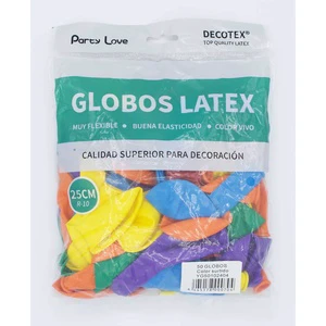 Party Love Latex Balloons 25cm Assorted Colors 50pcs Pack Durable Kids Party Decor