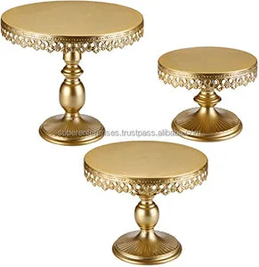 Gold Cake Stand Best for Indoor Decor Highly Finishing Design for Wedding and Party Table Decor Cake Tools