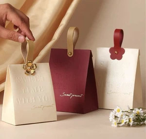 Custom Luxury Paper Bags for Weddings Party Events Personalized Wedding Candy Gift Packaging Decorative Supplies for Candles