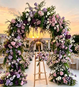 Artificial Flower Hot Selling Factory Direct Arrangement for Wedding Event Party Decorations Eco-Friendly Removable Folding Arch
