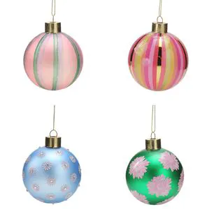 Handmade Vintage Custom Own Design Personalize Logo Pattern Color Glass Plastic Ball Christmas Balls Ornament Adornos De Navidad