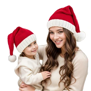 2025 Christmas Snowman Knitted Hat Cute Pom Pom Windproof High Quality Soft Fashion Adults Kids New Year Party Gift Navidad Noel