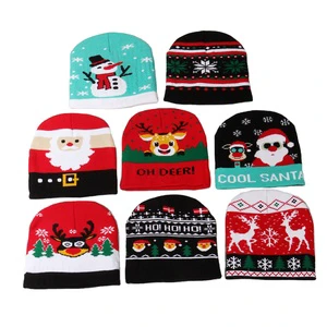 Hat Christmas Knitted Hat Christmas Gift for Adults Xmas New Year Party Decorations