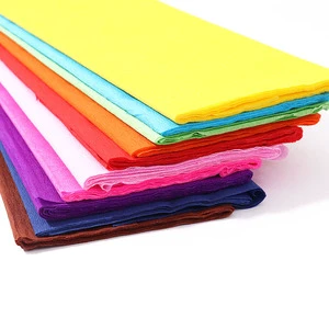 Foska 10 Vivid Colors Crepe Paper Sheets for DIY Gift Flower Wrapping Paper Crafts Birthday Wedding Holiday Party Decorations